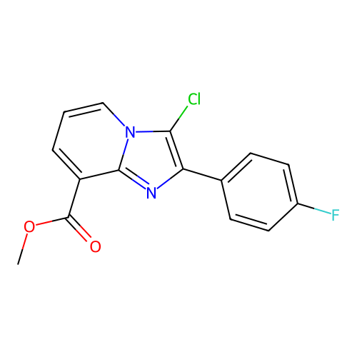 Methyl 3-chloro-2-(4-fluorophenyl)imidazo[1,2-a]pyridine-8-carboxylate structure