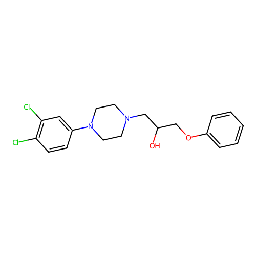 1-[4-(3,4-Dichlorophenyl)piperazino]-3-phenoxy-2-propanol structure
