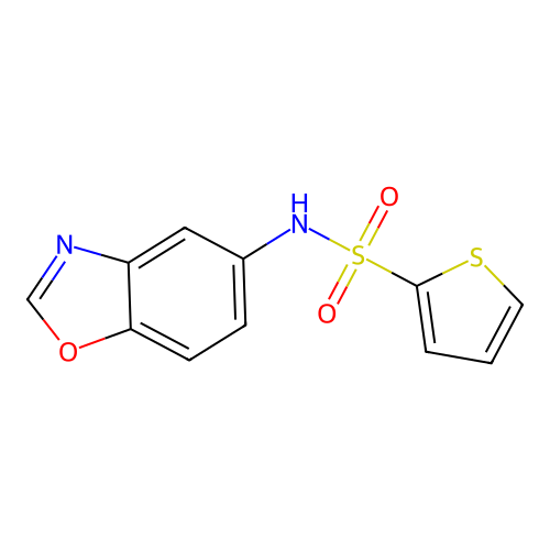 N-(1,3-benzoxazol-5-yl)thiophene-2-sulfonamide structure
