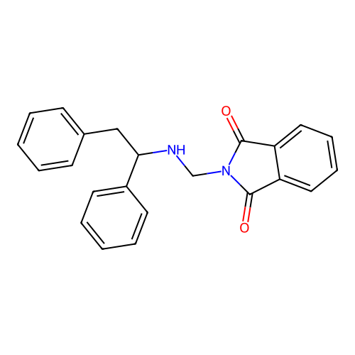 2-[(1,2-Diphenylethylamino)methyl]isoindole-1,3-dione structure
