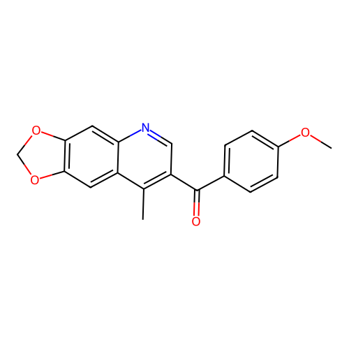 (4-Methoxyphenyl)(8-methyl[1,3]dioxolo[4,5-g]quinolin-7-yl)methanone structure