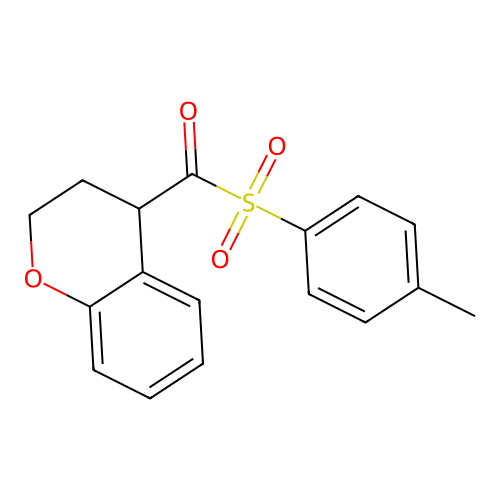 3,4-dihydro-2H-chromen-4-yl[(4-methylphenyl)sulfonyl]methanone structure