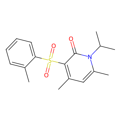 4,6-Dimethyl-3-(2-methylphenyl)sulfonyl-1-propan-2-ylpyridin-2-one structure