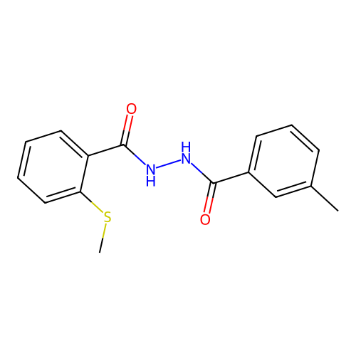 N'-(3-methylbenzoyl)-2-(methylsulfanyl)benzenecarbohydrazide structure