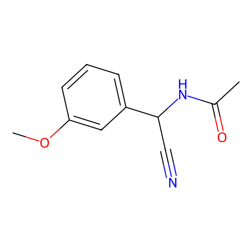 N-[cyano(3-methoxyphenyl)methyl]acetamide structure