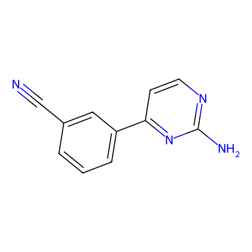 3-(2-Aminopyrimidin-4-yl)benzonitrile structure