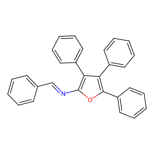 1-phenyl-N-(3,4,5-triphenylfuran-2-yl)methanimine structure