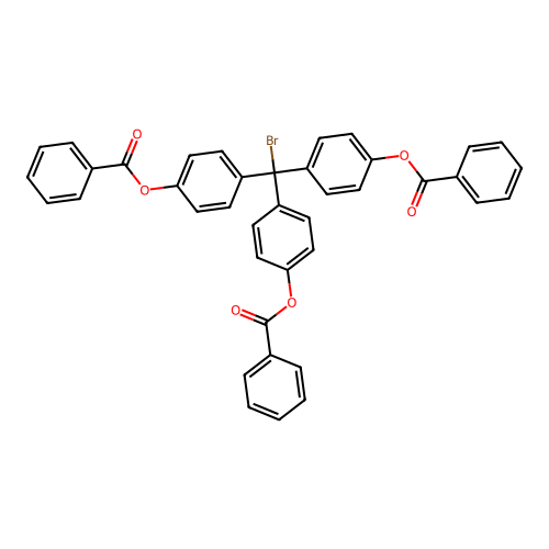 (Bromomethanetriyl)tri(4,1-phenylene) tribenzoate structure