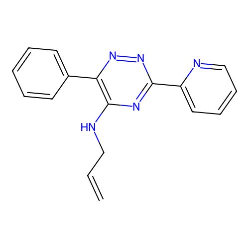 N-allyl-6-phenyl-3-(2-pyridinyl)-1,2,4-triazin-5-amine structure