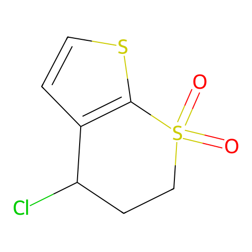 4-chloro-5,6-dihydro-4H-thieno[2,3-b]thiopyran 7,7-dioxide structure
