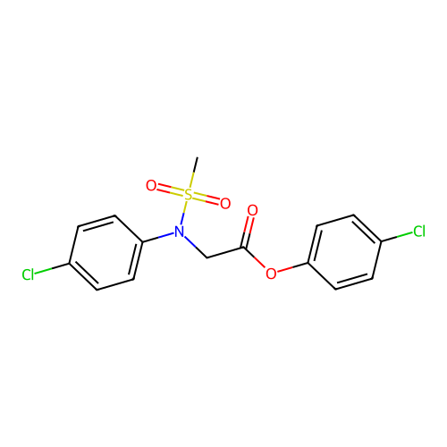 4-Chlorophenyl 2-[4-chloro(methylsulfonyl)anilino]acetate structure