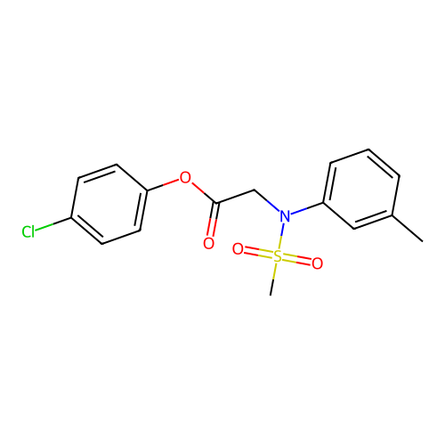4-Chlorophenyl 2-[3-methyl(methylsulfonyl)anilino]acetate structure