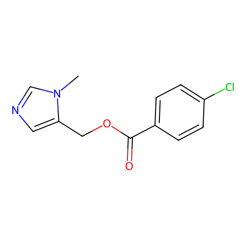 (1-methyl-1H-imidazol-5-yl)methyl 4-chlorobenzenecarboxylate structure