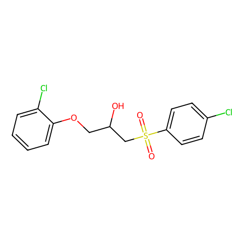 1-(2-Chlorophenoxy)-3-[(4-chlorophenyl)sulfonyl]-2-propanol structure