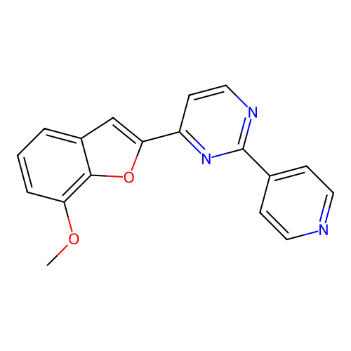 4-(7-Methoxy-1-benzofuran-2-yl)-2-(4-pyridinyl)pyrimidine structure