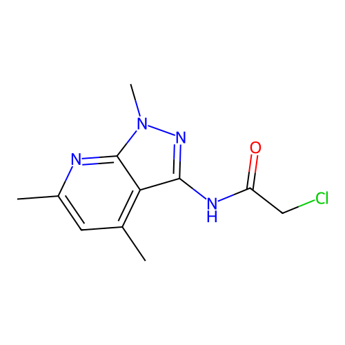 2-chloro-N-(1,4,6-trimethyl-1H-pyrazolo[3,4-b]pyridin-3-yl)acetamide structure