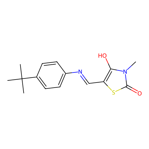 5-{(Z)-[4-(tert-butyl)anilino]methylidene}-3-methyl-1,3-thiazolane-2,4-dione structure