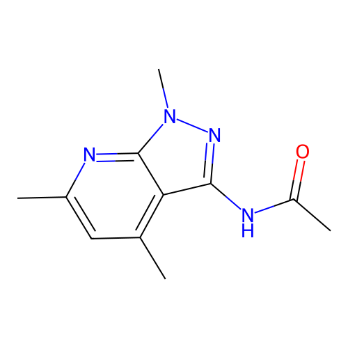N-(1,4,6-trimethyl-1H-pyrazolo[3,4-b]pyridin-3-yl)acetamide structure
