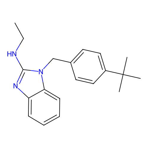 N-{1-[4-(tert-butyl)benzyl]-1H-1,3-benzimidazol-2-yl}-N-ethylamine structure