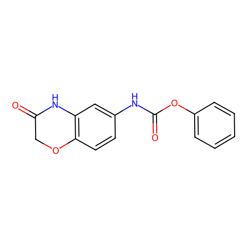 phenyl N-(3-oxo-3,4-dihydro-2H-1,4-benzoxazin-6-yl)carbamate structure