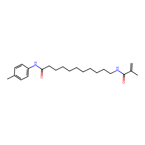 2-methyl-N-[11-oxo-11-(4-toluidino)undecyl]acrylamide structure