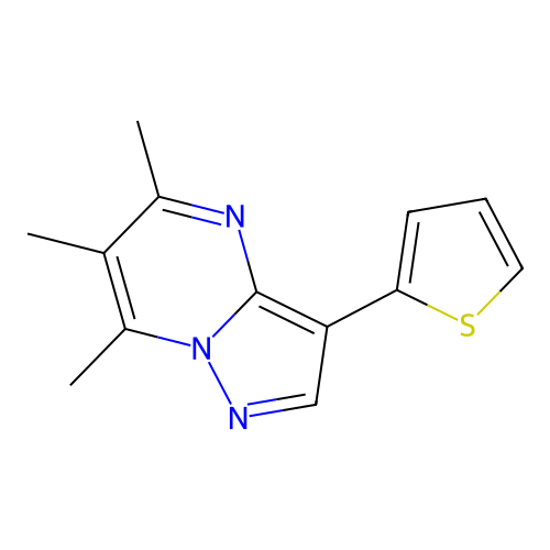 5,6,7-Trimethyl-3-(2-thienyl)pyrazolo[1,5-a]pyrimidine structure