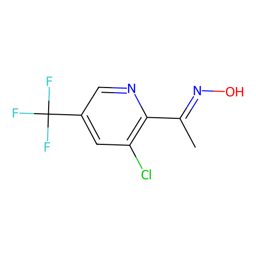 N-[1-[3-chloro-5-(trifluoromethyl)-2-pyridinyl]ethylidene]hydroxylamine structure