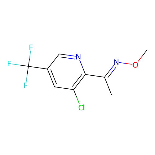 1-[3-chloro-5-(trifluoromethyl)-2-pyridinyl]-N-methoxyethanimine structure