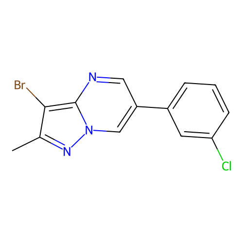 3-Bromo-6-(3-chlorophenyl)-2-methylpyrazolo[1,5-a]pyrimidine structure