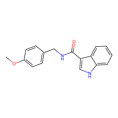 N-(4-methoxybenzyl)-1H-indole-3-carboxamide structure