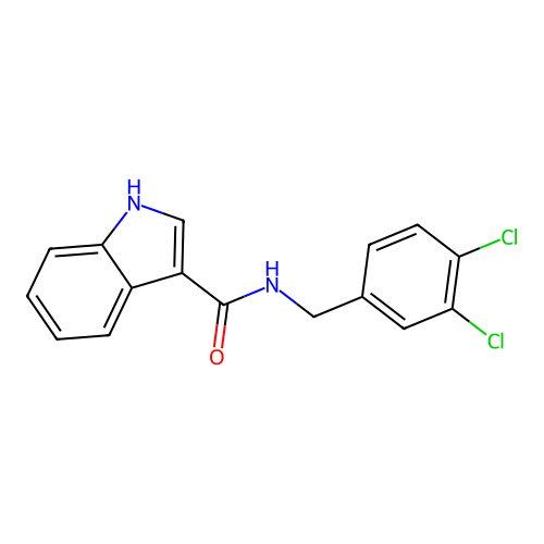 N-(3,4-dichlorobenzyl)-1H-indole-3-carboxamide structure