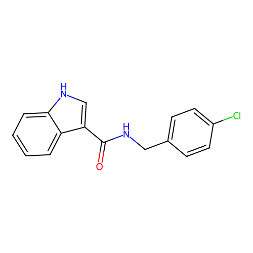 N-(4-chlorobenzyl)-1H-indole-3-carboxamide structure