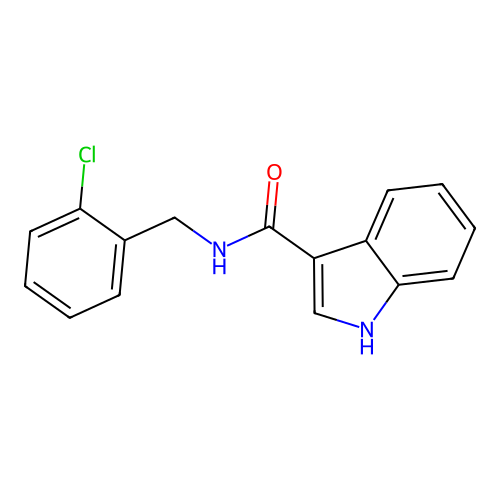 N-(2-chlorobenzyl)-1H-indole-3-carboxamide structure