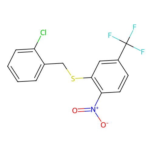 2-Chlorobenzyl 2-nitro-5-(trifluoromethyl)phenyl sulfide structure
