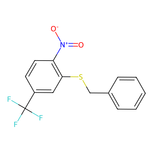 Benzyl 2-nitro-5-(trifluoromethyl)phenyl sulfide structure