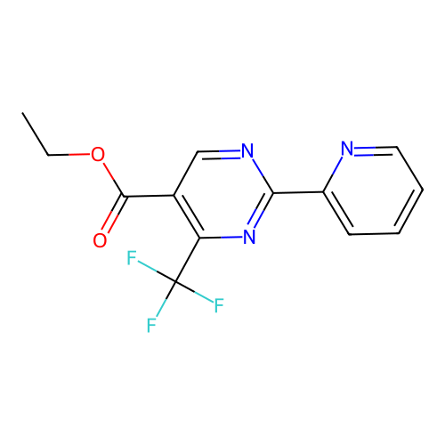 Ethyl 2-(pyridin-2-yl)-4-(trifluoromethyl)pyrimidine-5-carboxylate structure