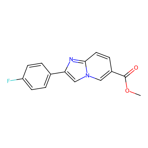 Methyl 2-(4-fluorophenyl)imidazo[1,2-a]pyridine-6-carboxylate structure