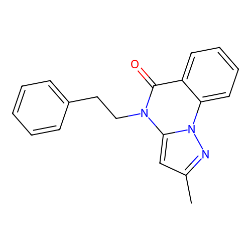 2-methyl-4-phenethylpyrazolo[1,5-a]quinazolin-5(4H)-one structure