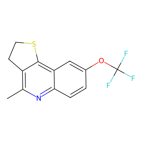 4-Methyl-2,3-dihydrothieno[3,2-c]quinolin-8-yl trifluoromethyl ether structure