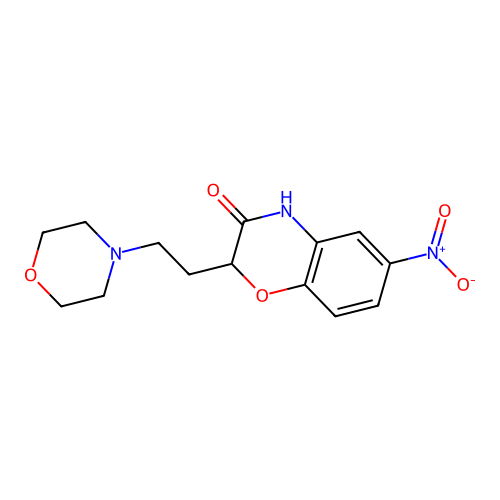2-(2-morpholinoethyl)-6-nitro-2H-1,4-benzoxazin-3(4H)-one structure