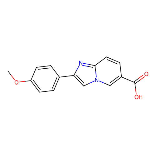 2-(4-Methoxyphenyl)imidazo[1,2-a]pyridine-6-carboxylic acid structure