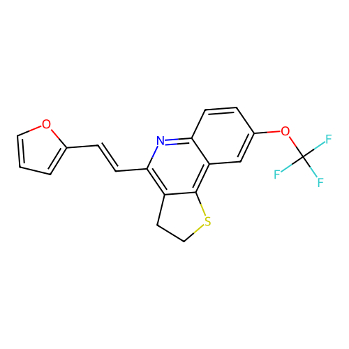 4-[2-(Furan-2-yl)ethenyl]-8-(trifluoromethoxy)-2,3-dihydrothieno[3,2-c]quinoline structure