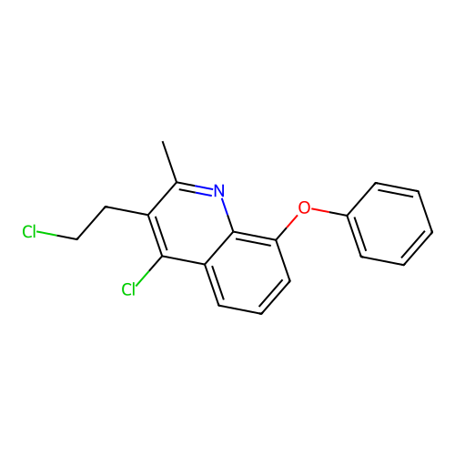 4-Chloro-3-(2-chloroethyl)-2-methyl-8-phenoxyquinoline structure