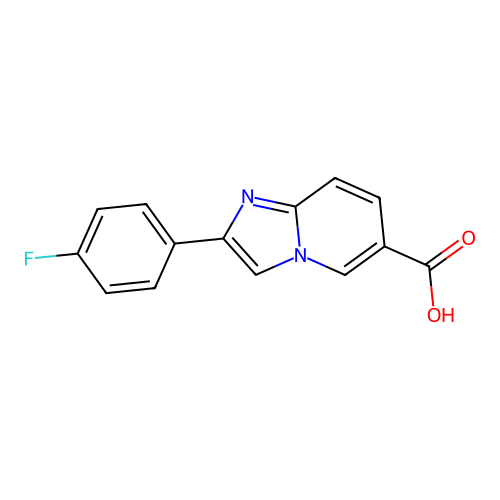 2-(4-Fluorophenyl)imidazo[1,2-a]pyridine-6-carboxylic acid structure