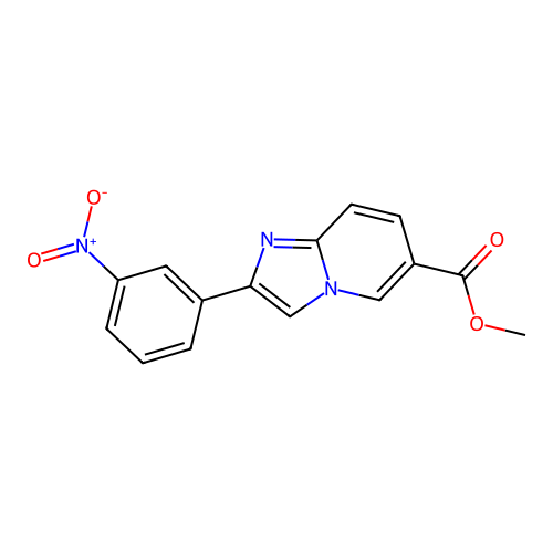 Methyl 2-(3-nitrophenyl)imidazo[1,2-a]pyridine-6-carboxylate structure