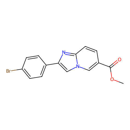 Methyl 2-(4-bromophenyl)imidazo[1,2-a]pyridine-6-carboxylate structure