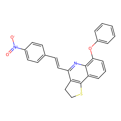 4-[2-(4-Nitrophenyl)ethenyl]-6-phenoxy-2,3-dihydrothieno[3,2-c]quinoline structure