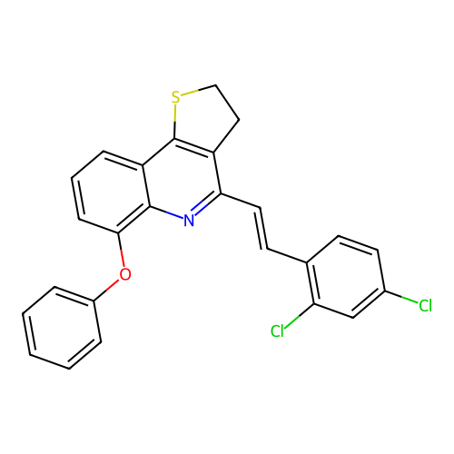 4-[2-(2,4-Dichlorophenyl)ethenyl]-6-phenoxy-2,3-dihydrothieno[3,2-c]quinoline structure