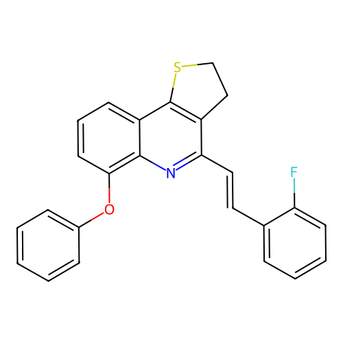 4-[2-(2-Fluorophenyl)ethenyl]-6-phenoxy-2,3-dihydrothieno[3,2-c]quinoline structure