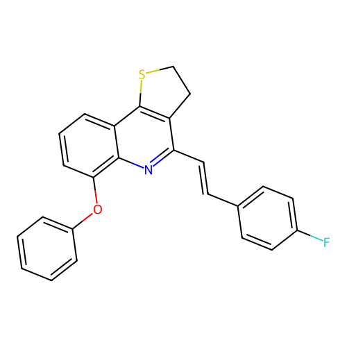 4-[2-(4-Fluorophenyl)ethenyl]-6-phenoxy-2,3-dihydrothieno[3,2-c]quinoline structure